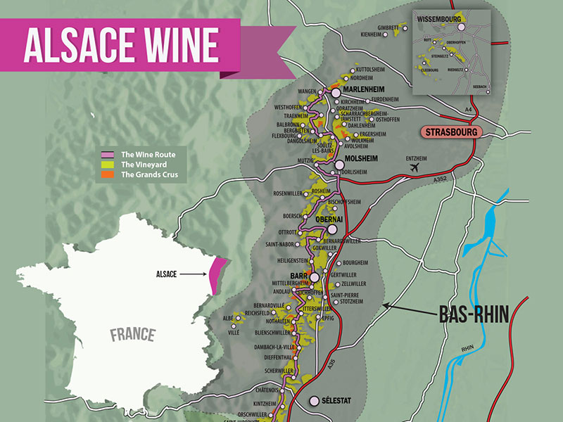 Alsace Wine Map