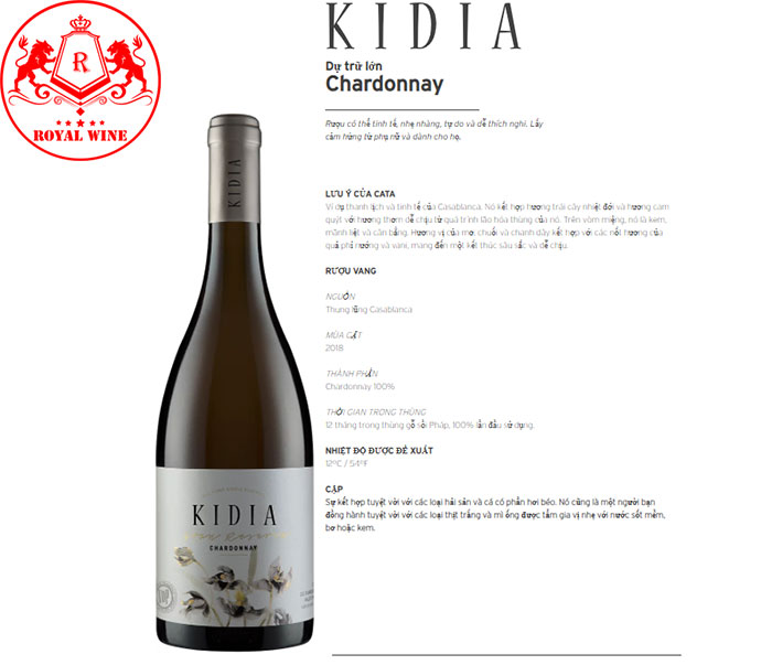 Ruou Vang Kidia Grand Reserva Chardonnay1