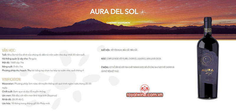 Aura Del Sol Icon Cabernet Sauvignon Maule Valley Chile