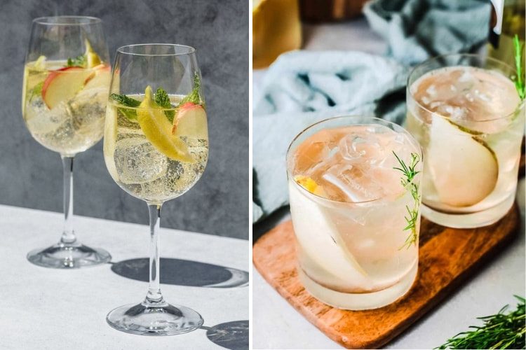 cocktail với rượu vang trắng