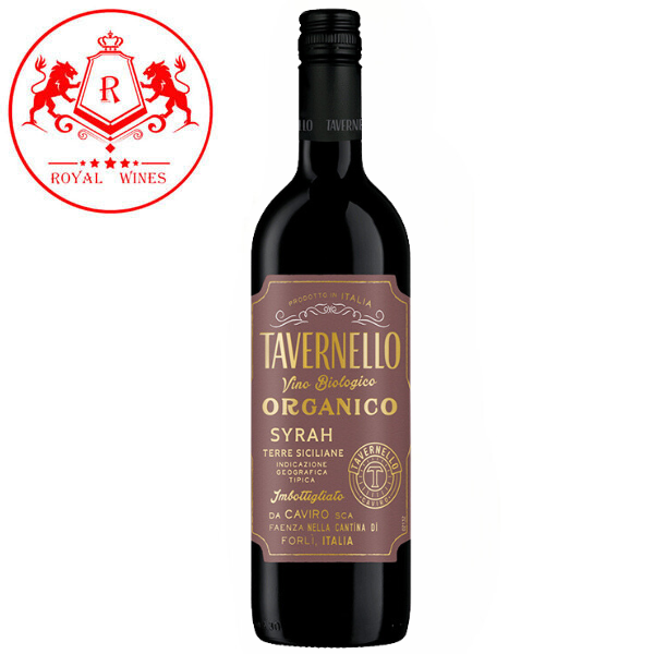 Ruou Vang Tavernello Organico Syrah Terre Siciliane