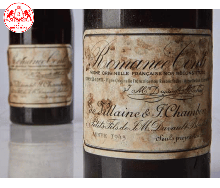 Rượu vang Pháp đắt nhất Domaine de la Romanée-Conti 1945