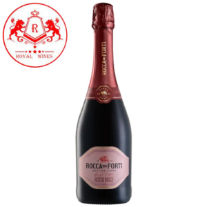 Rượu vang hồng sủi bọt Rocca Dei Forti Rosso Dolce nhập khẩu trực tiếp từ Ý